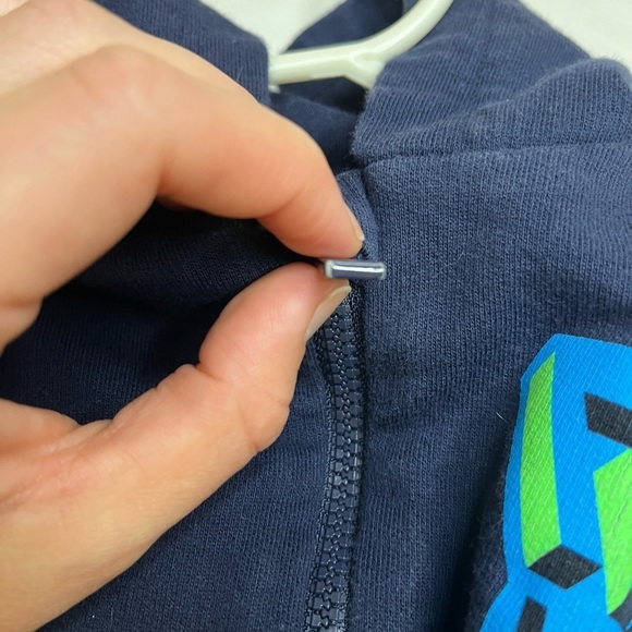 Versace Navy Blue Graphic Zip Sweatshirt Sz 8A 128 cm - Picture 9 of 16